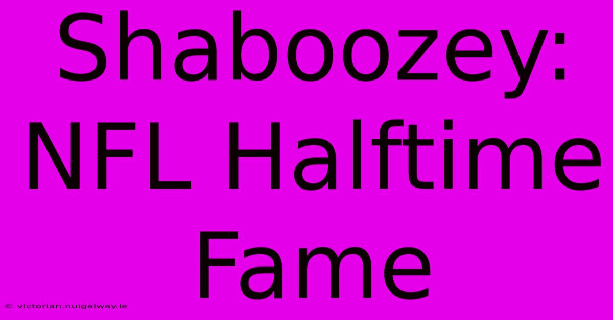 Shaboozey: NFL Halftime Fame