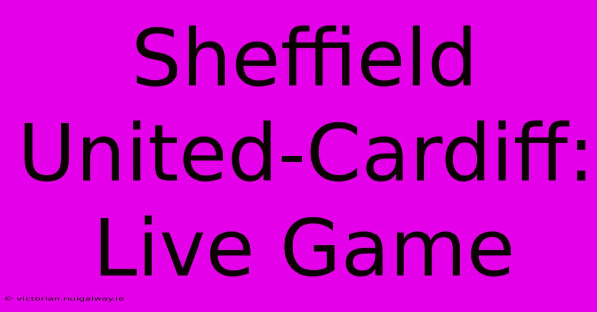 Sheffield United-Cardiff: Live Game