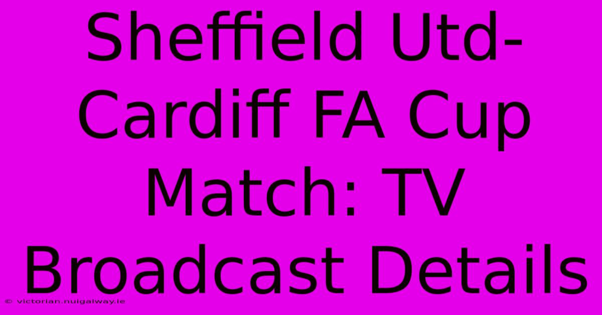 Sheffield Utd-Cardiff FA Cup Match: TV Broadcast Details