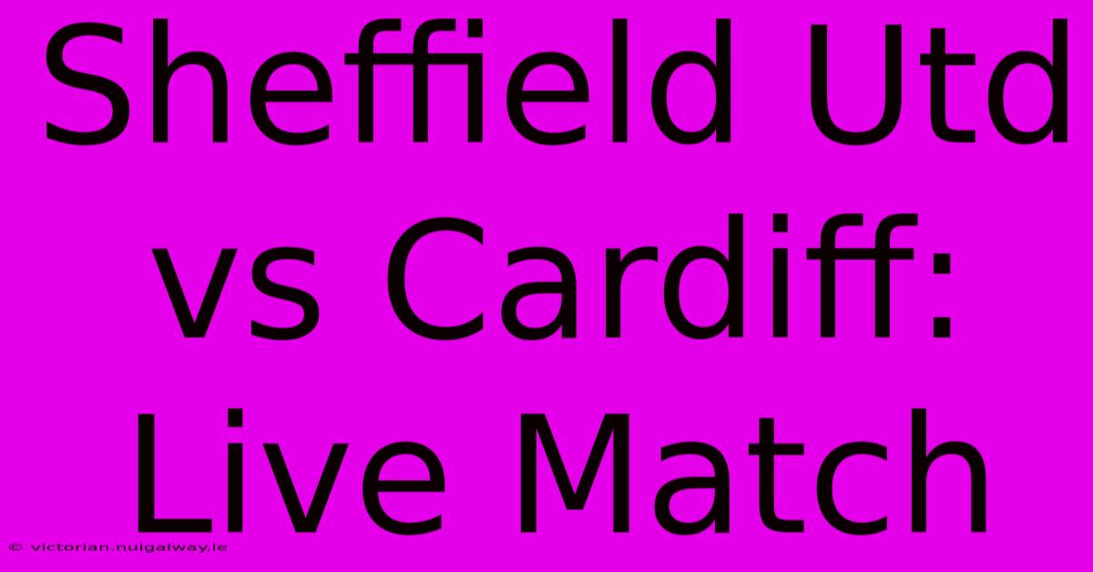 Sheffield Utd Vs Cardiff: Live Match