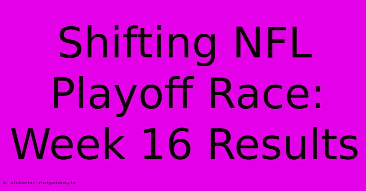 Shifting NFL Playoff Race: Week 16 Results