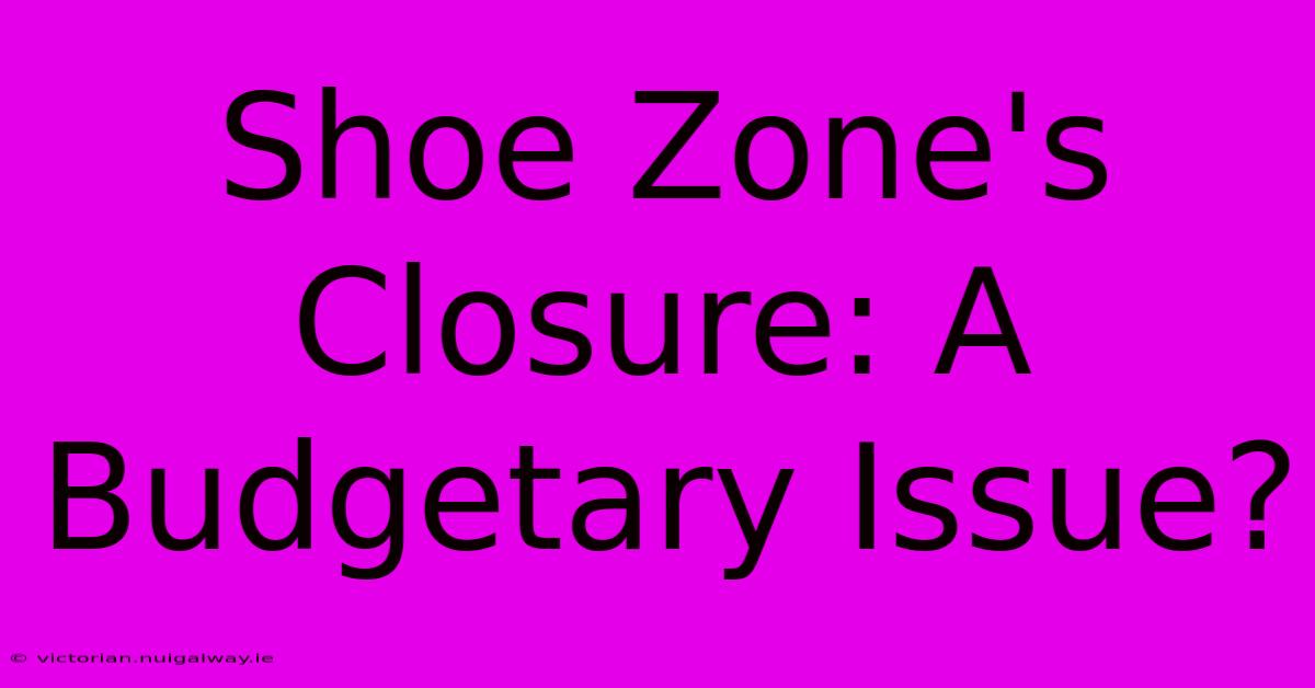 Shoe Zone's Closure: A Budgetary Issue?