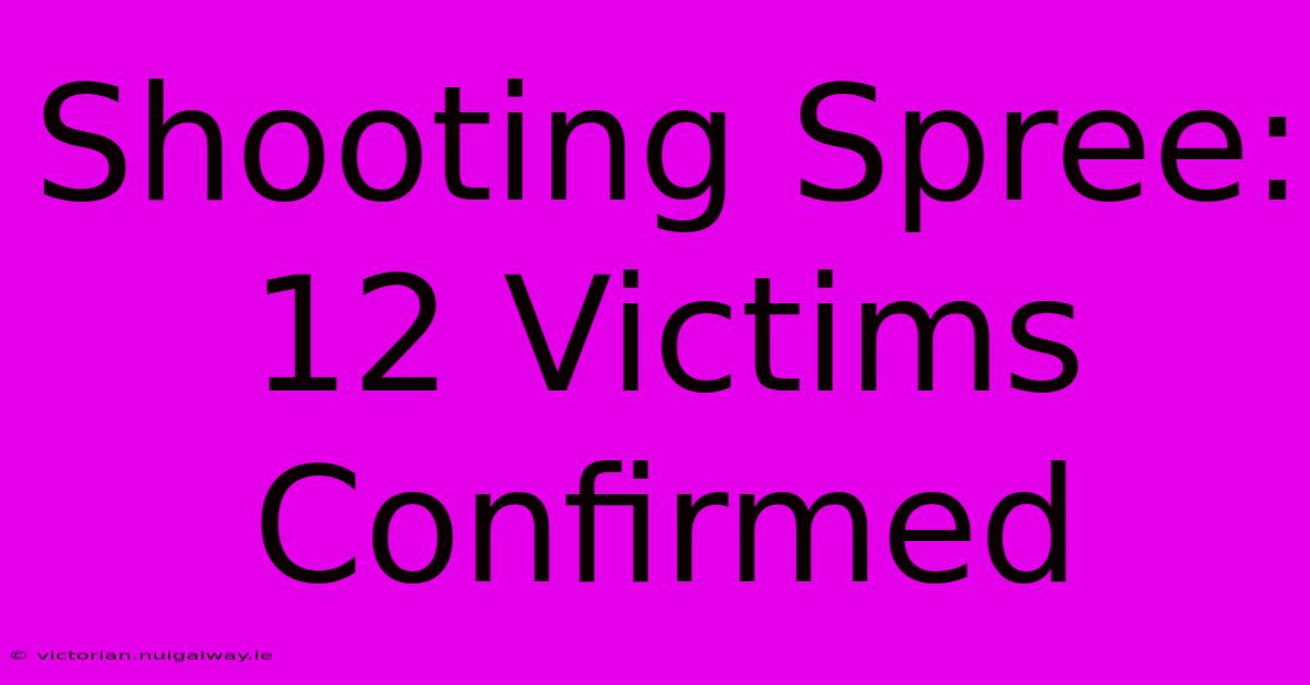 Shooting Spree: 12 Victims Confirmed