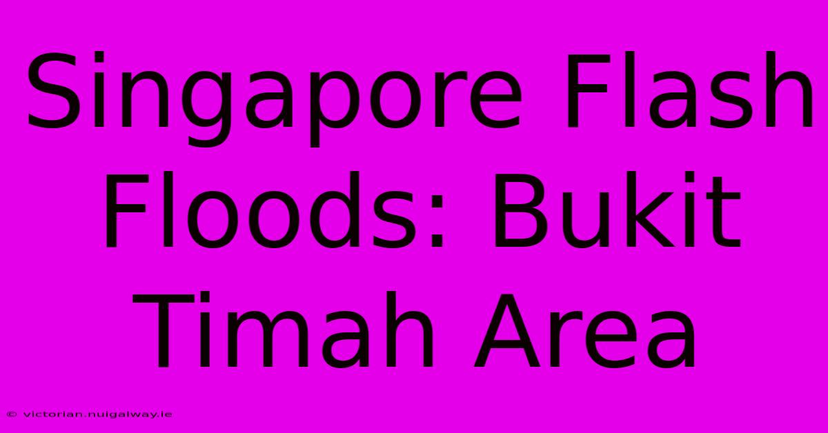 Singapore Flash Floods: Bukit Timah Area