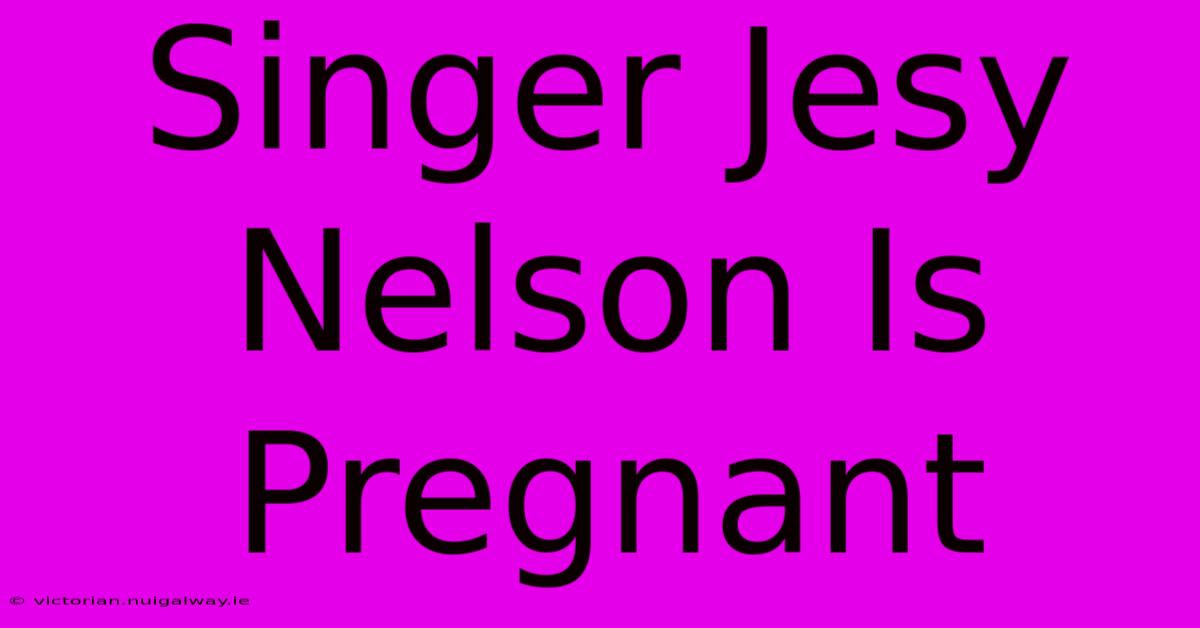 Singer Jesy Nelson Is Pregnant