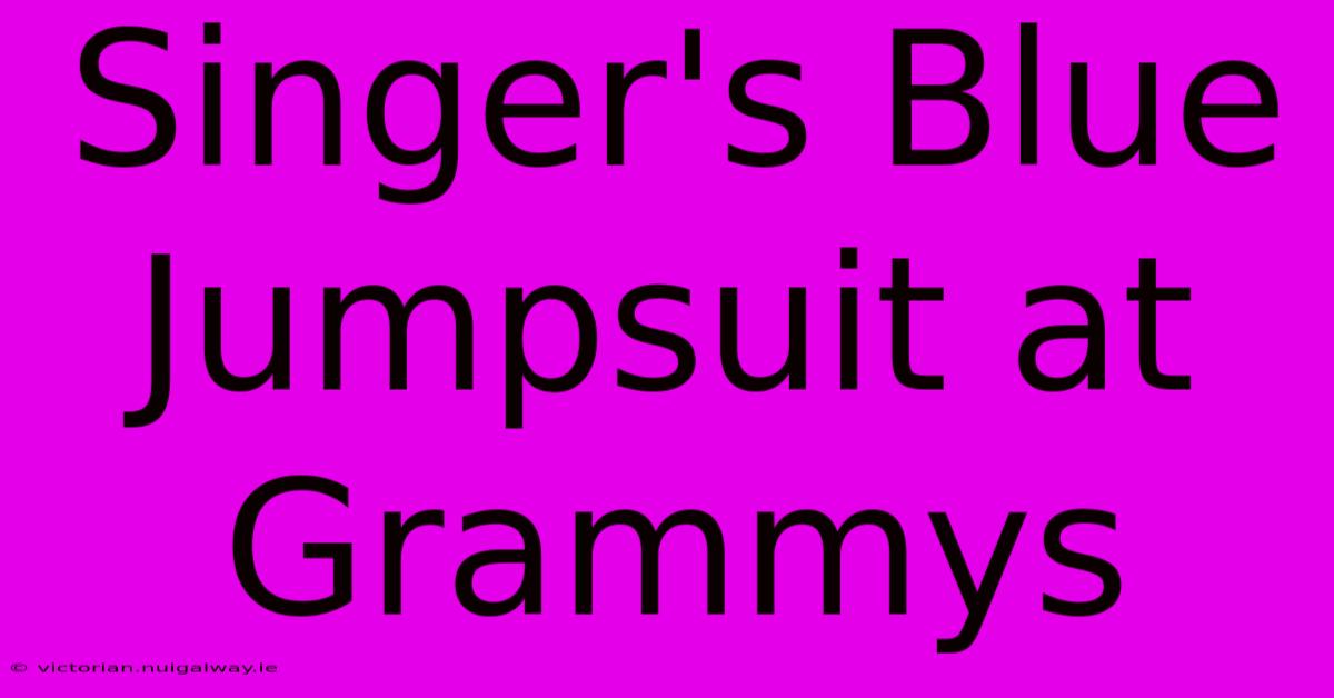 Singer's Blue Jumpsuit At Grammys