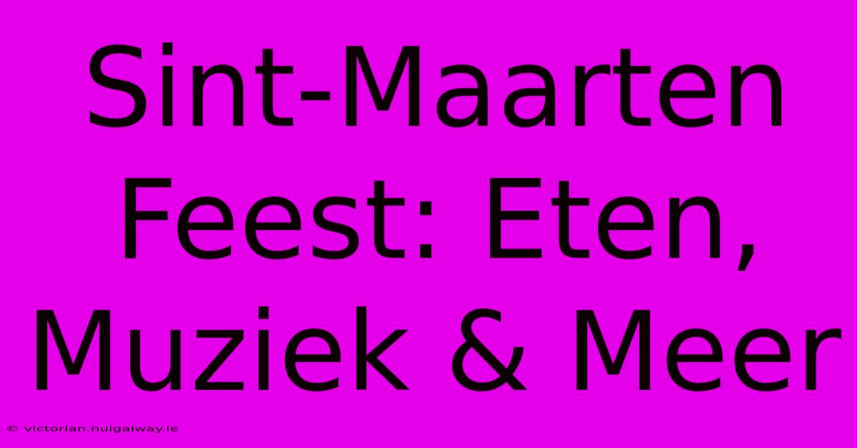 Sint-Maarten Feest: Eten, Muziek & Meer 