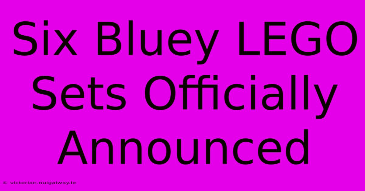 Six Bluey LEGO Sets Officially Announced