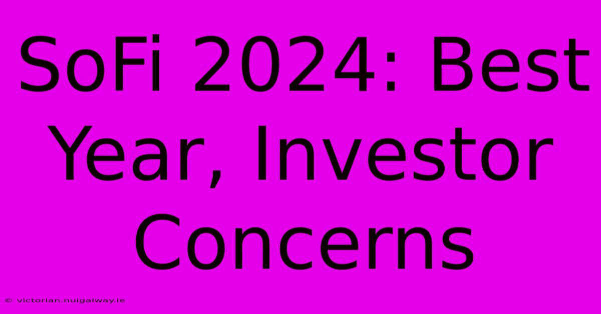 SoFi 2024: Best Year, Investor Concerns