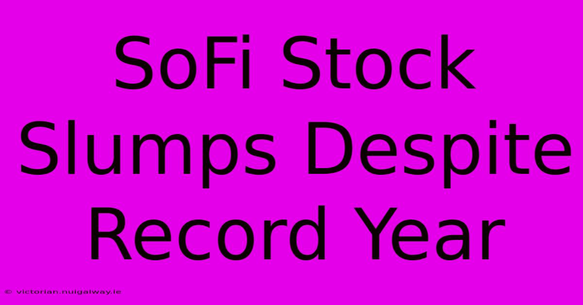 SoFi Stock Slumps Despite Record Year