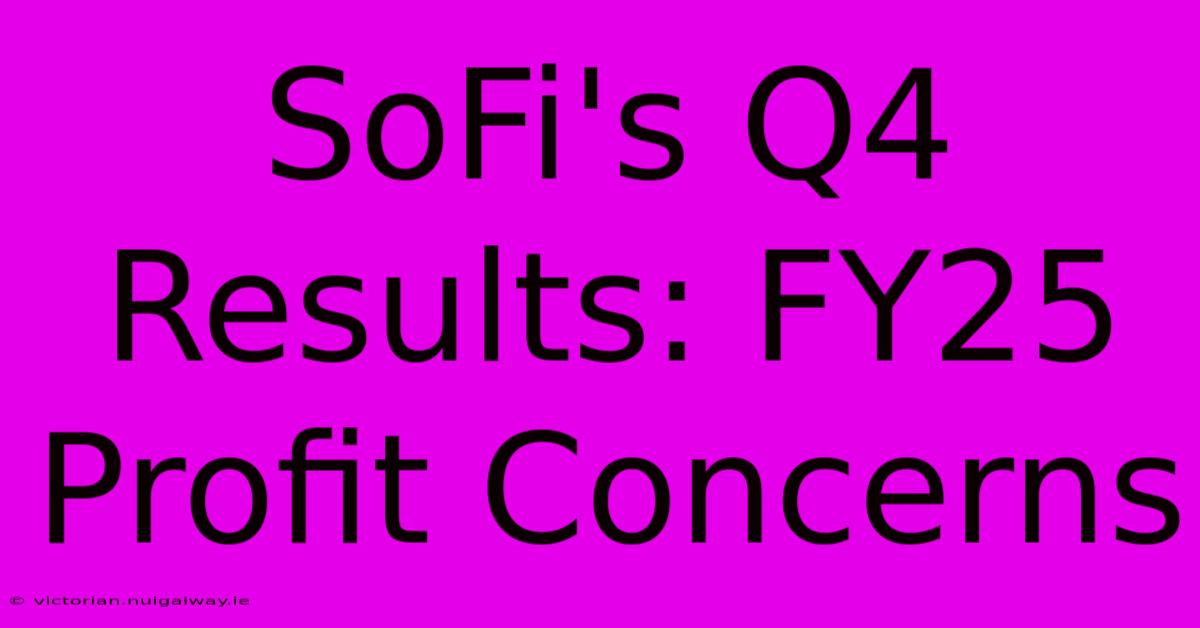 SoFi's Q4 Results: FY25 Profit Concerns