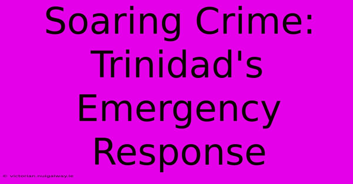 Soaring Crime: Trinidad's Emergency Response