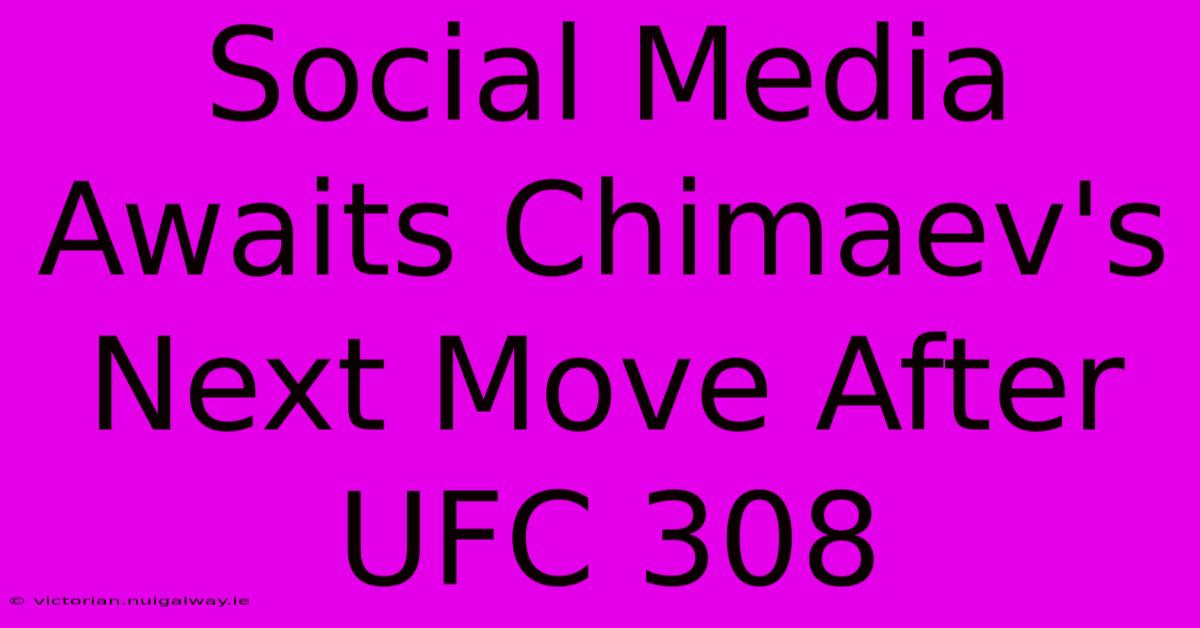 Social Media Awaits Chimaev's Next Move After UFC 308