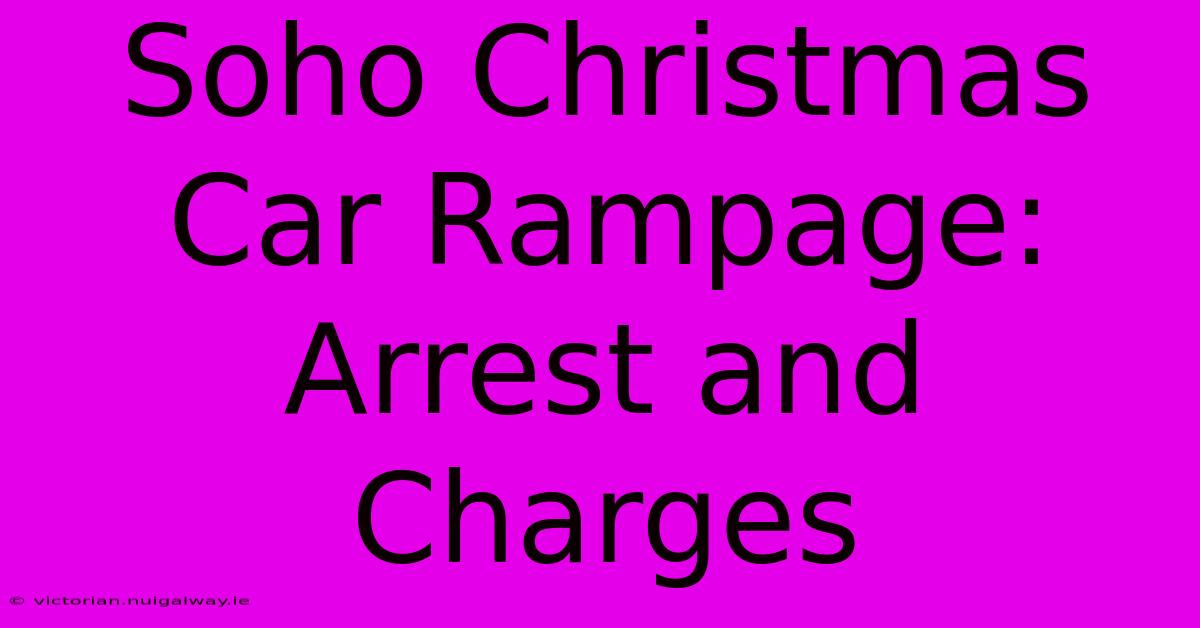 Soho Christmas Car Rampage: Arrest And Charges