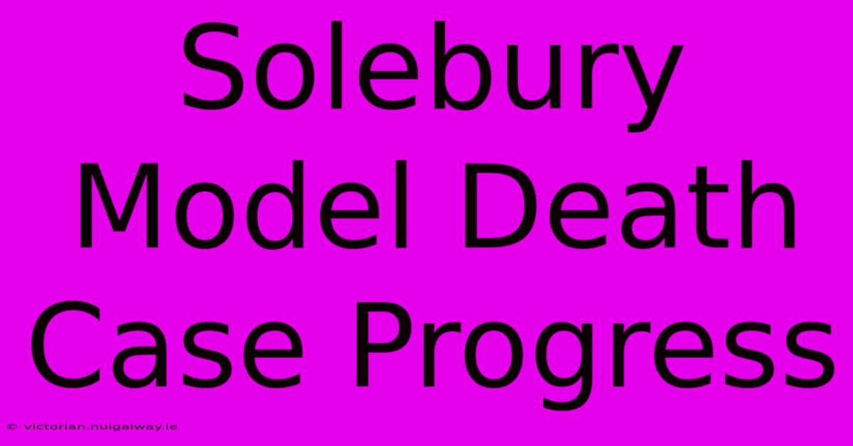 Solebury Model Death Case Progress