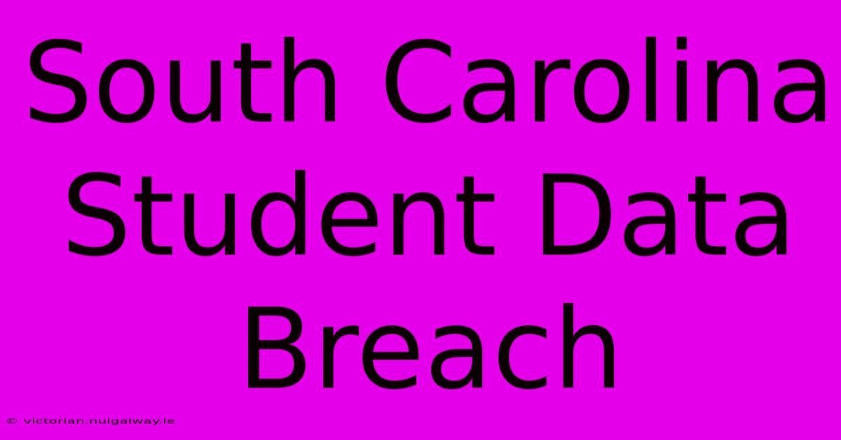 South Carolina Student Data Breach