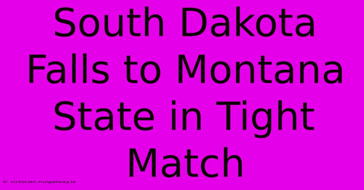 South Dakota Falls To Montana State In Tight Match