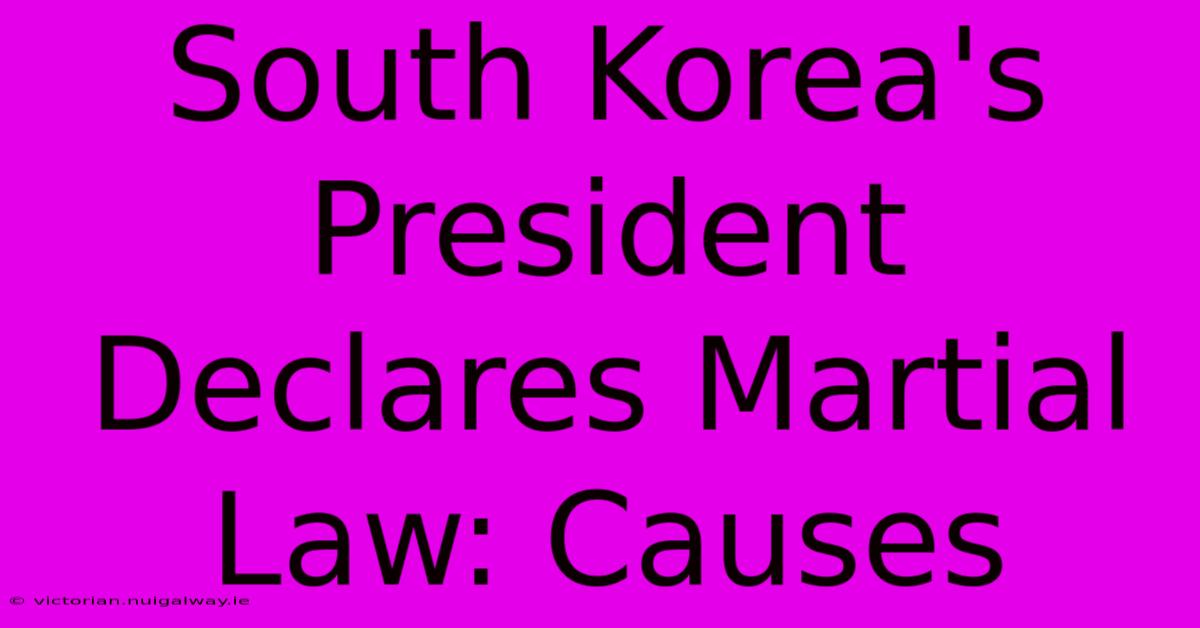 South Korea's President Declares Martial Law: Causes