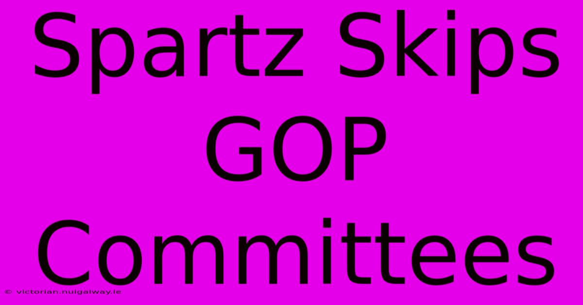 Spartz Skips GOP Committees