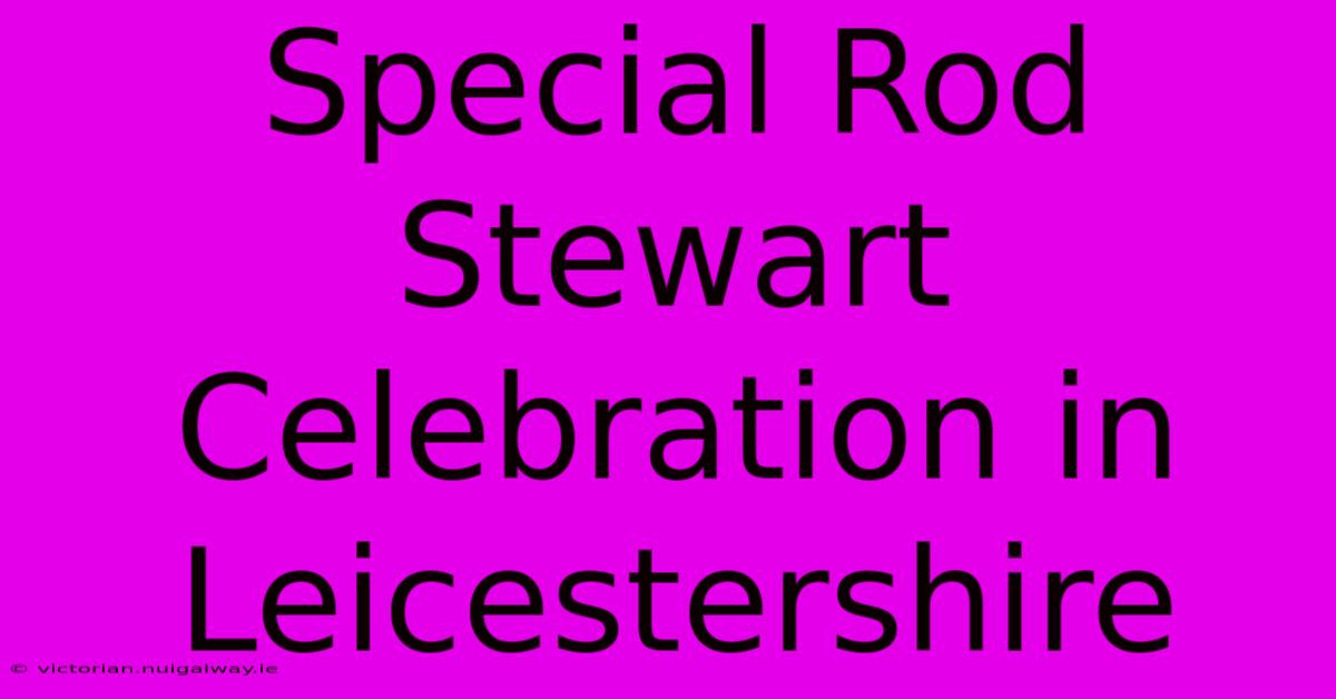 Special Rod Stewart Celebration In Leicestershire