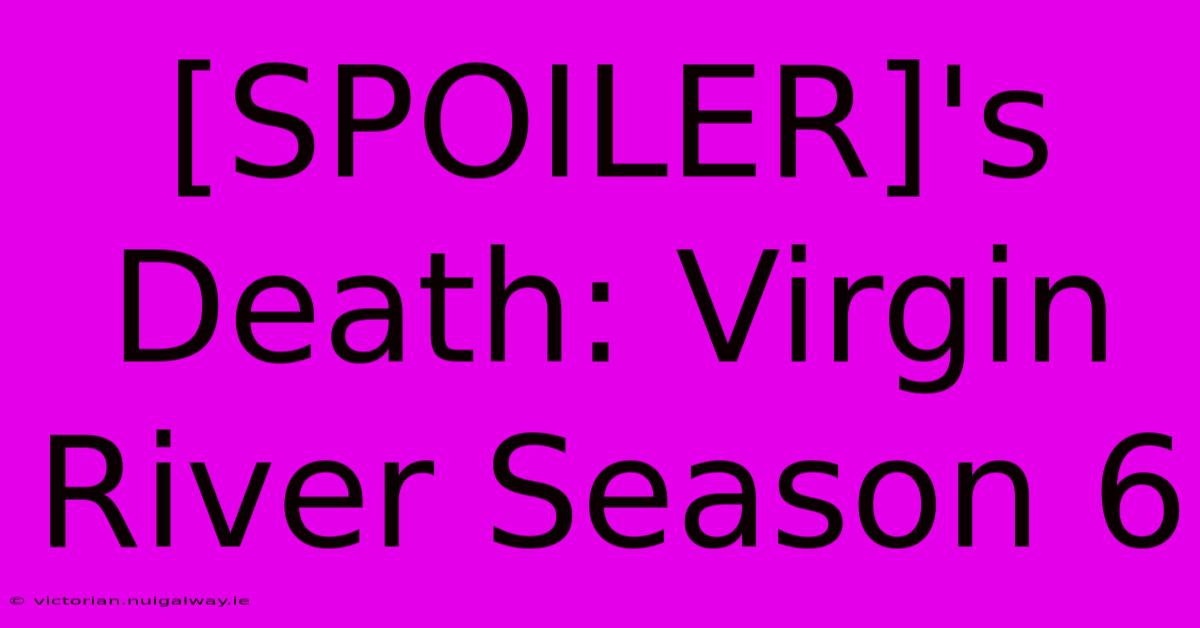 [SPOILER]'s Death: Virgin River Season 6