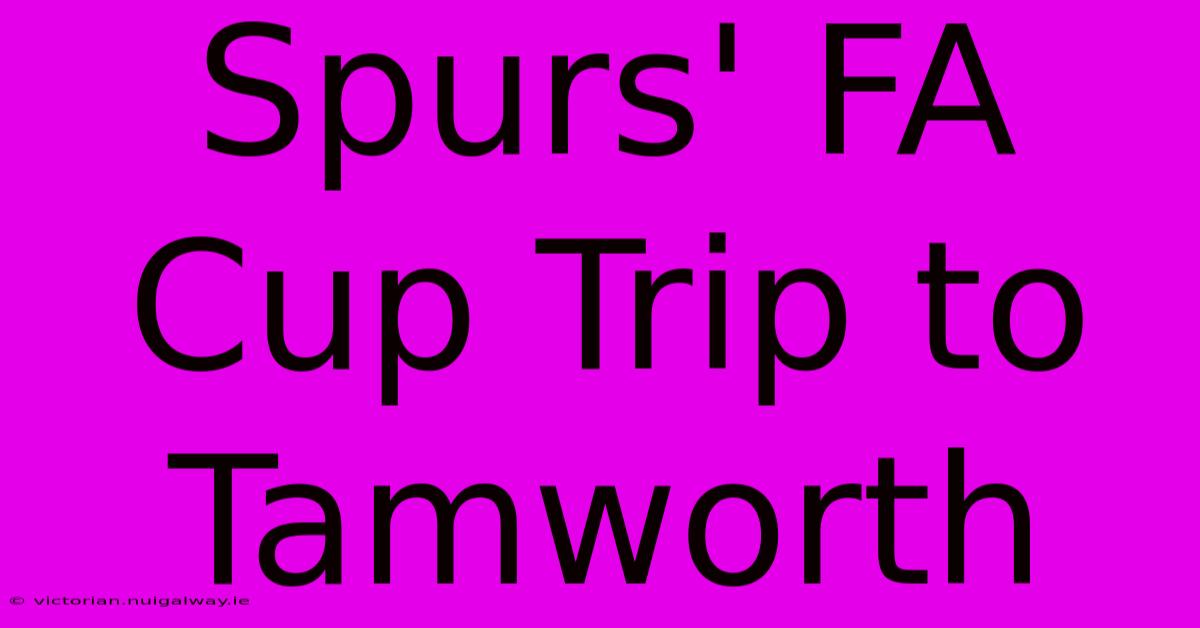 Spurs' FA Cup Trip To Tamworth