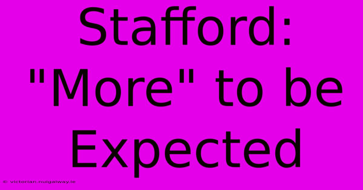 Stafford: 