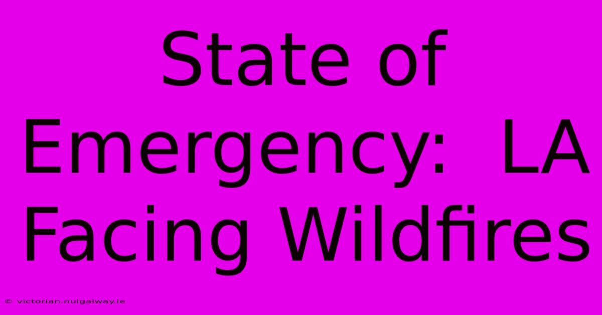 State Of Emergency:  LA Facing Wildfires