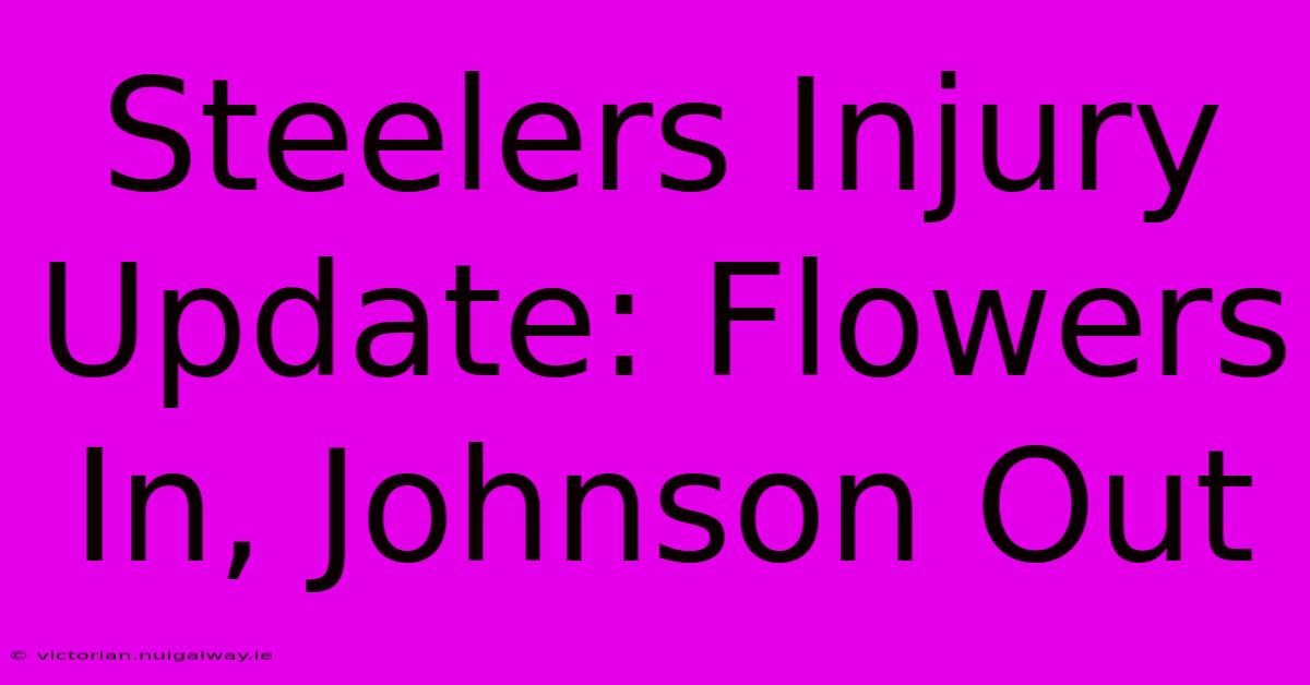 Steelers Injury Update: Flowers In, Johnson Out