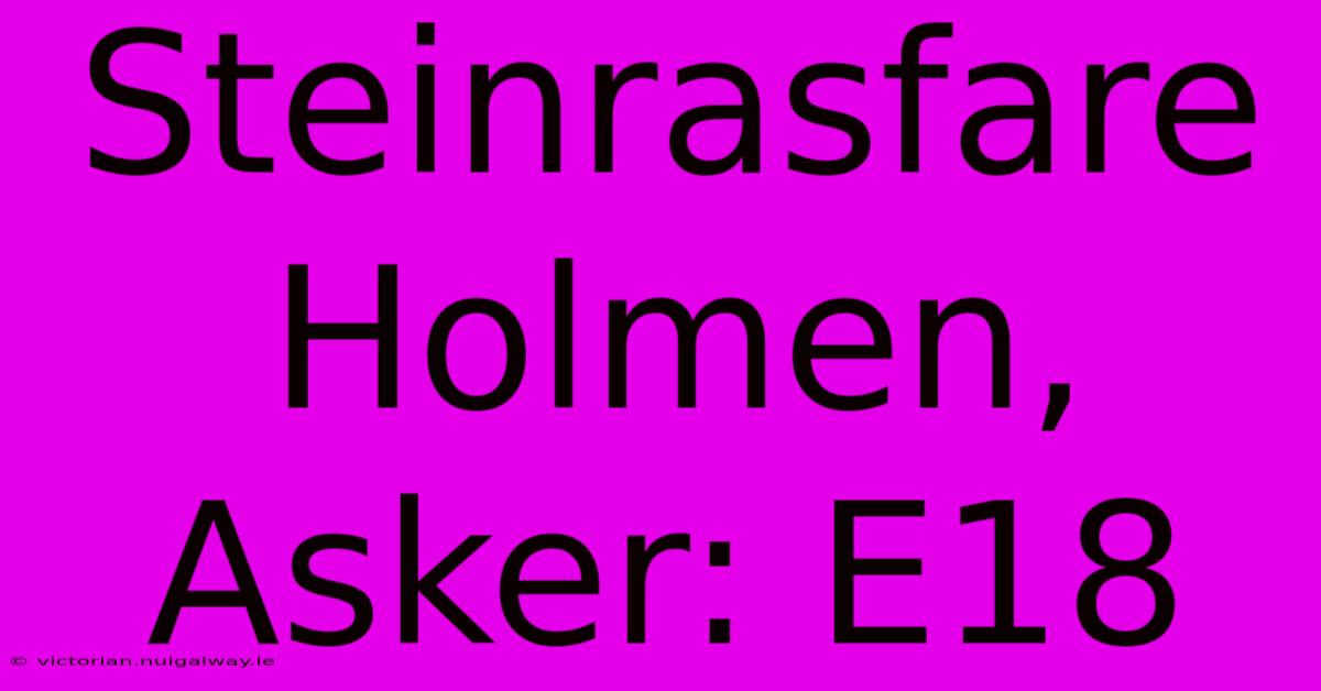 Steinrasfare Holmen, Asker: E18