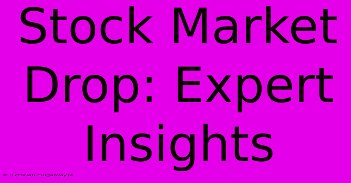 Stock Market Drop: Expert Insights