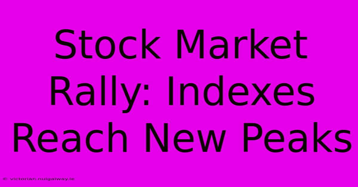 Stock Market Rally: Indexes Reach New Peaks