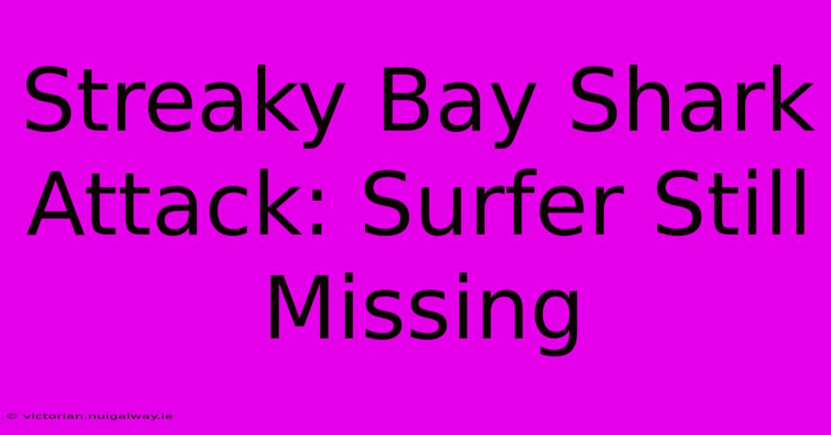 Streaky Bay Shark Attack: Surfer Still Missing