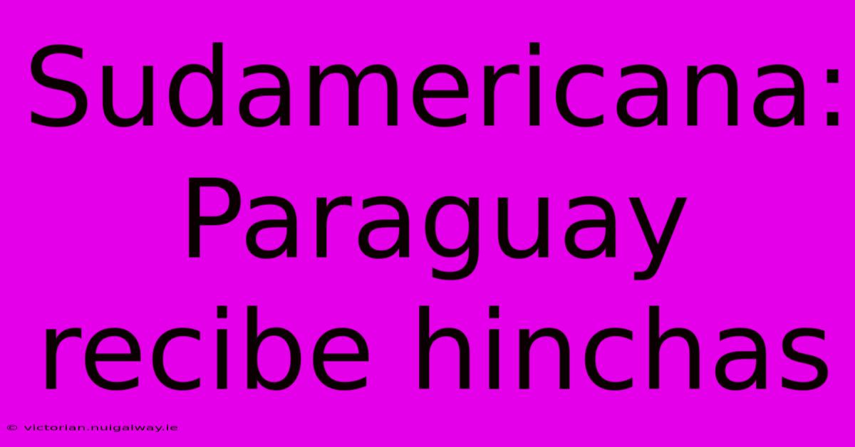 Sudamericana: Paraguay Recibe Hinchas