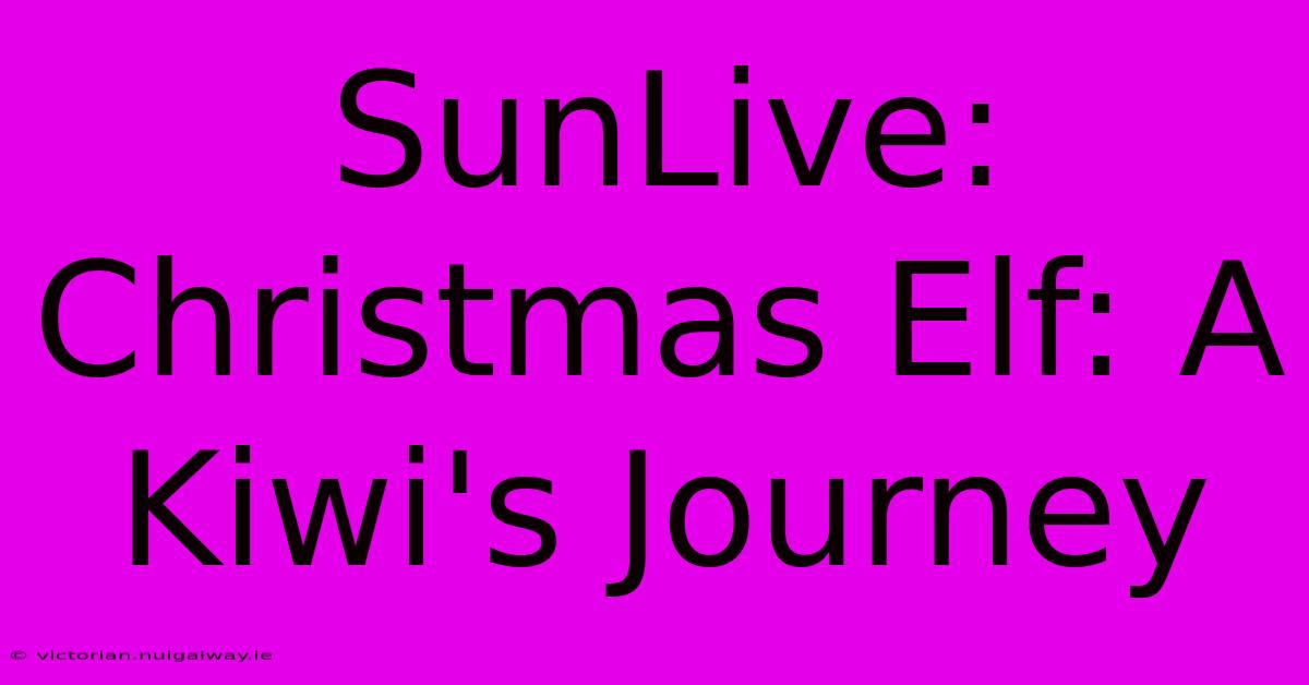 SunLive:  Christmas Elf: A Kiwi's Journey