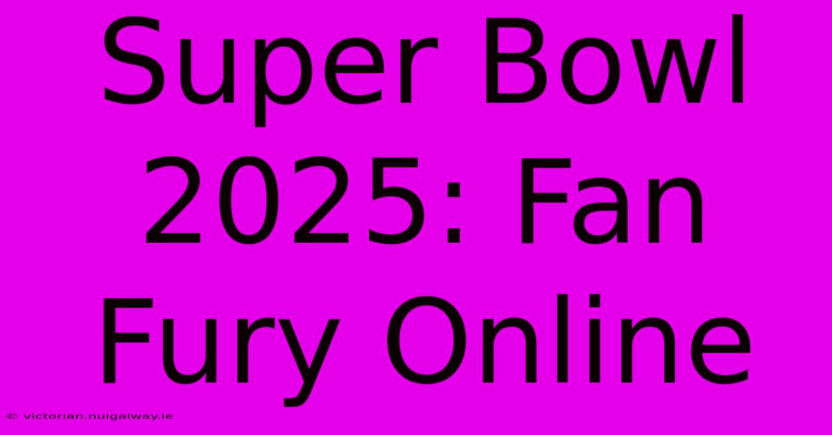 Super Bowl 2025: Fan Fury Online