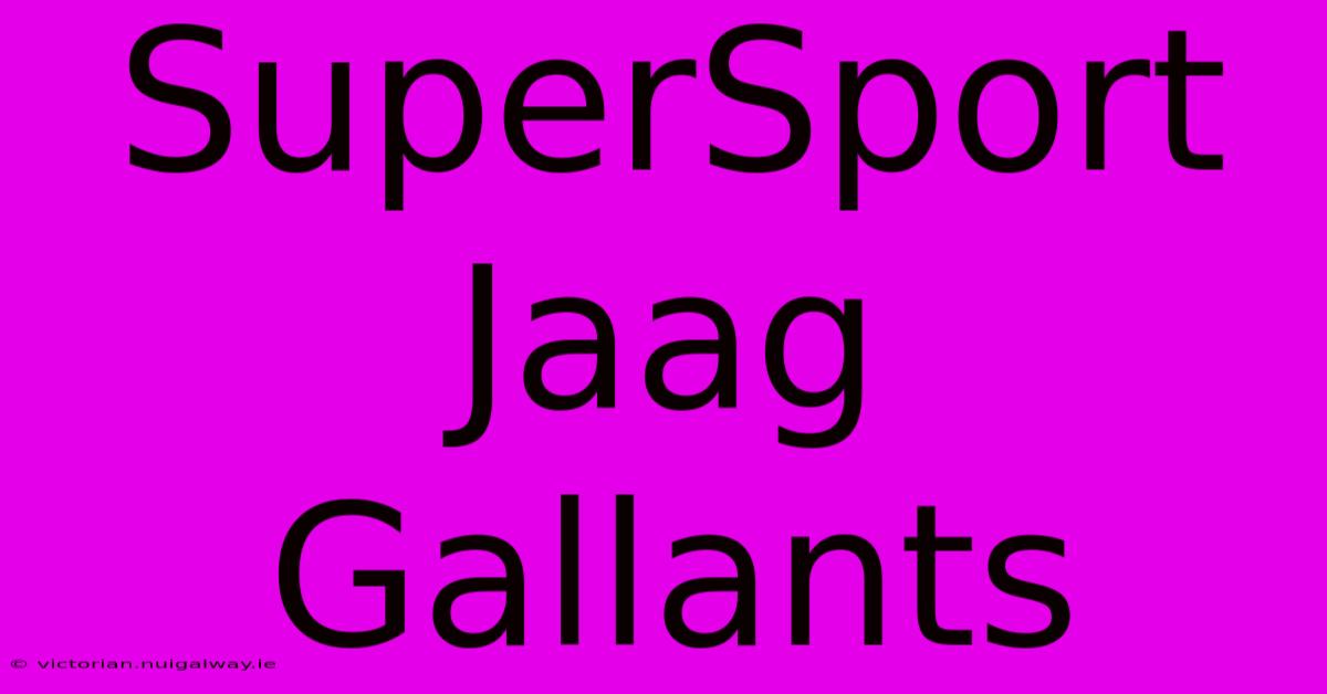 SuperSport Jaag Gallants