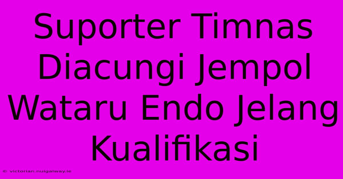 Suporter Timnas Diacungi Jempol Wataru Endo Jelang Kualifikasi