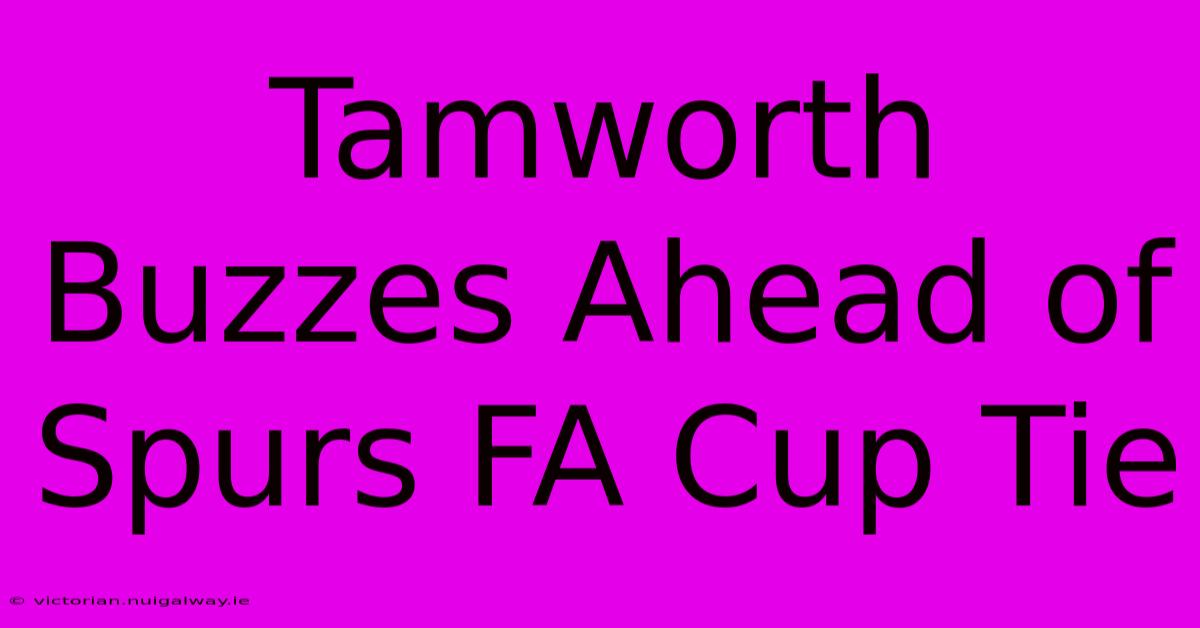 Tamworth Buzzes Ahead Of Spurs FA Cup Tie