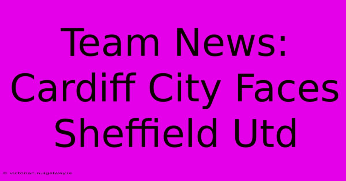 Team News: Cardiff City Faces Sheffield Utd