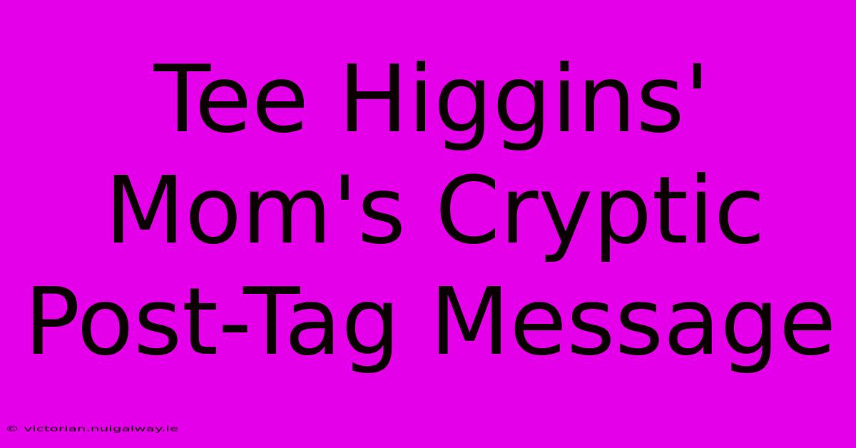 Tee Higgins' Mom's Cryptic Post-Tag Message