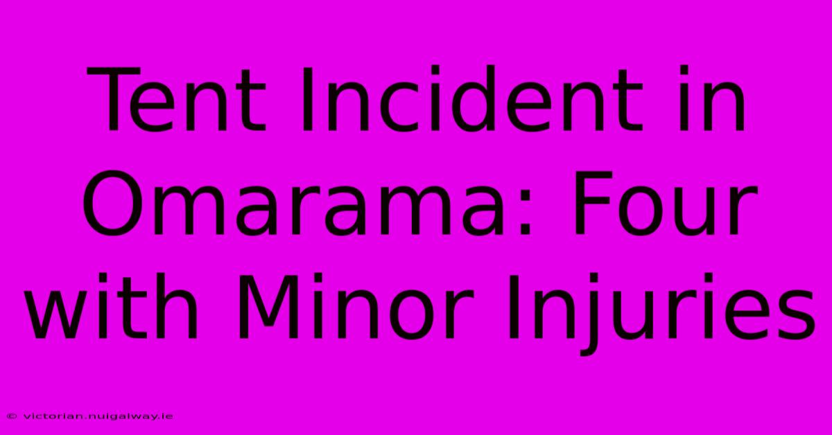 Tent Incident In Omarama: Four With Minor Injuries