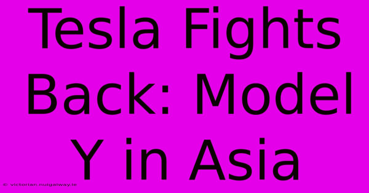 Tesla Fights Back: Model Y In Asia