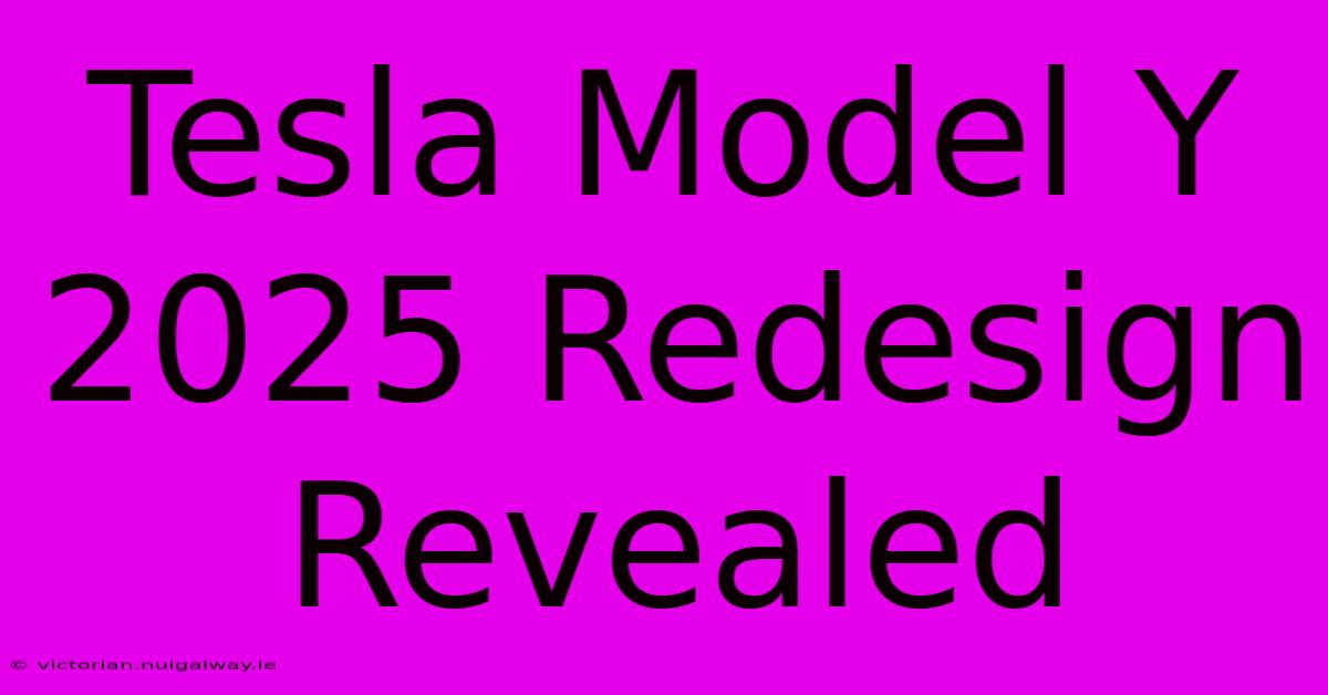 Tesla Model Y 2025 Redesign Revealed