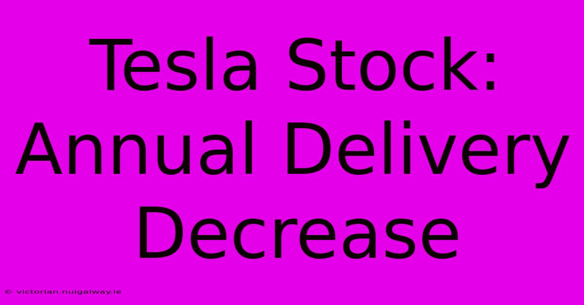 Tesla Stock: Annual Delivery Decrease