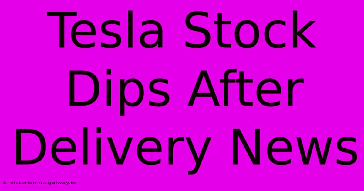 Tesla Stock Dips After Delivery News