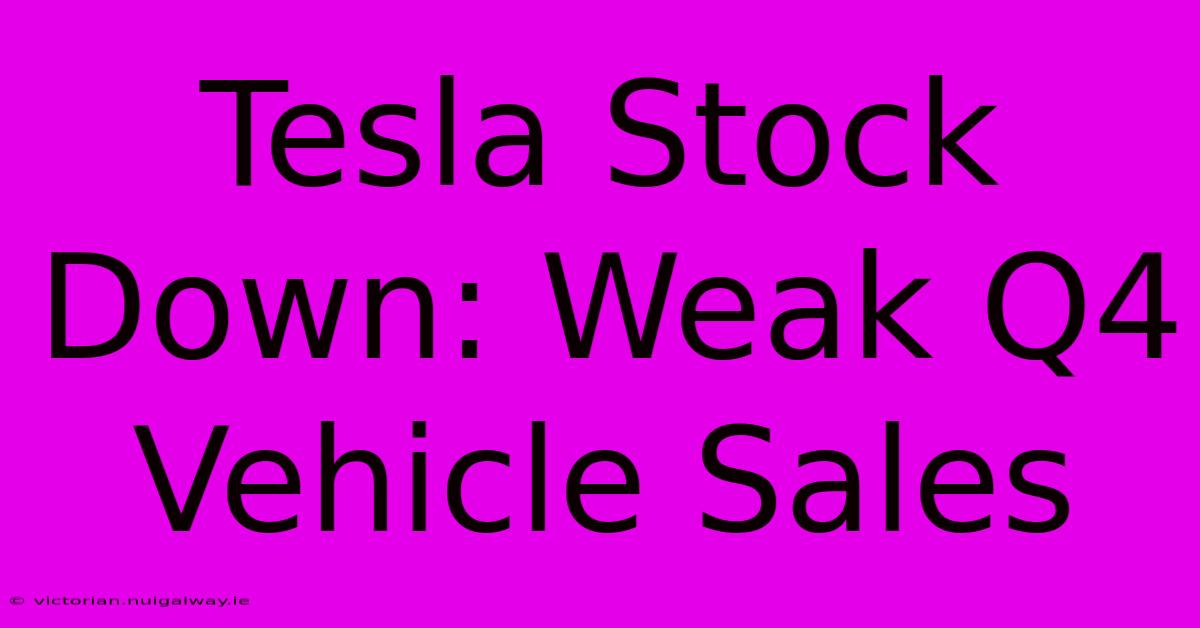 Tesla Stock Down: Weak Q4 Vehicle Sales