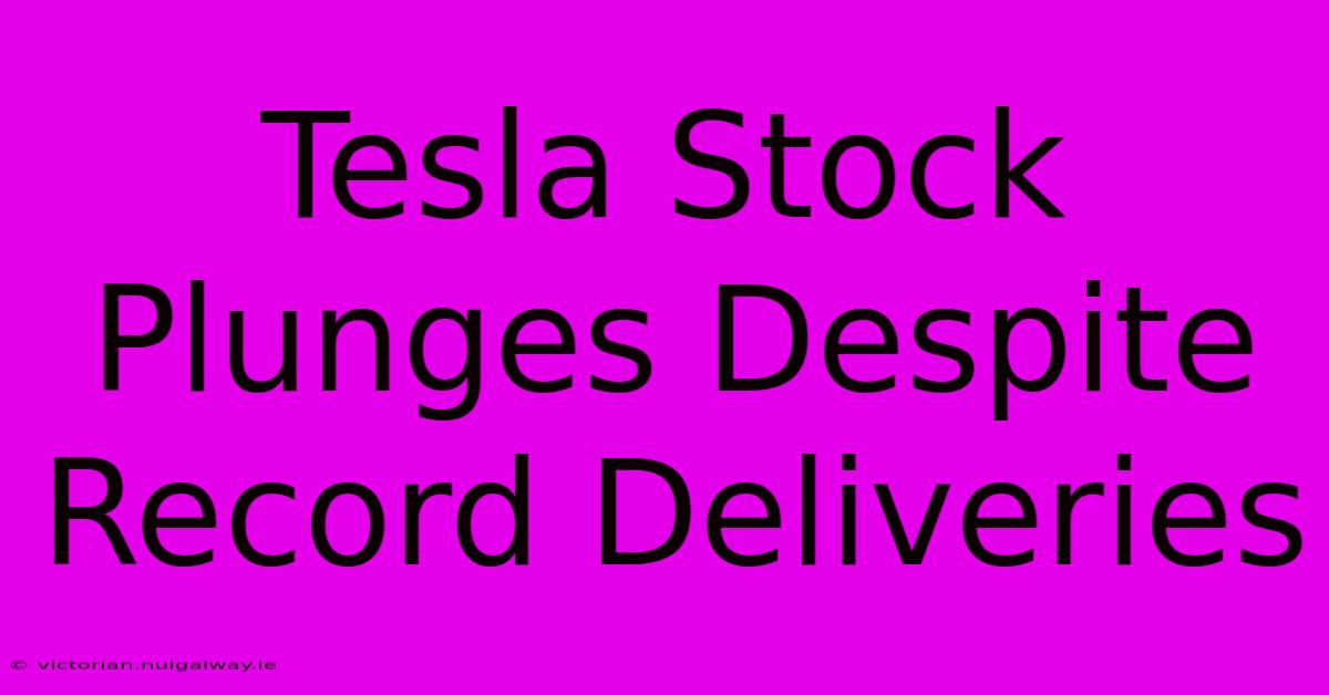 Tesla Stock Plunges Despite Record Deliveries