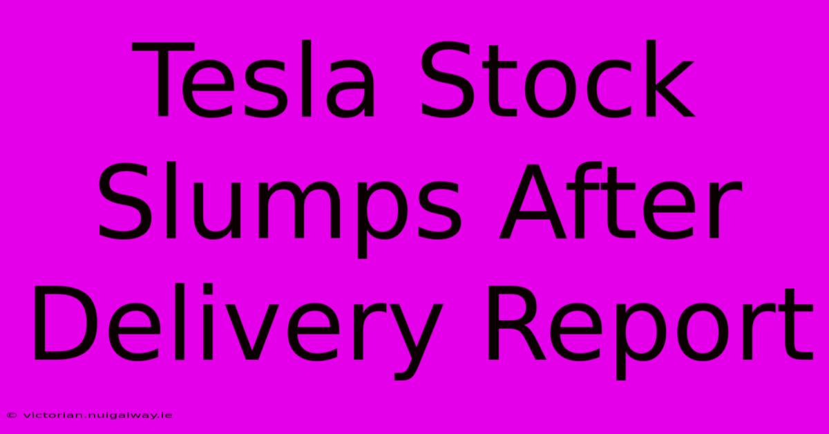 Tesla Stock Slumps After Delivery Report