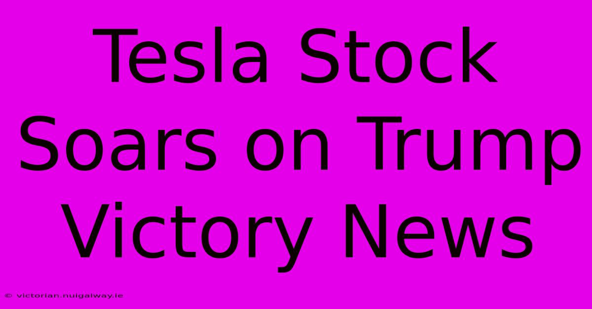 Tesla Stock Soars On Trump Victory News